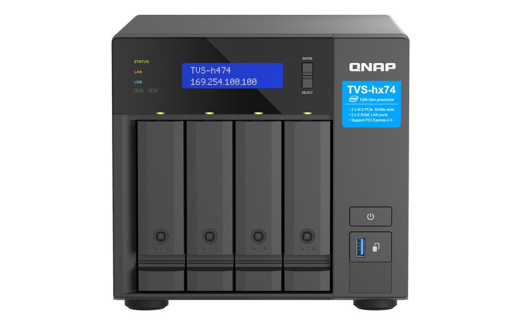 QNAP TVS-H474 - NAS-Server - 4 Schächte - SATA 6Gb/s