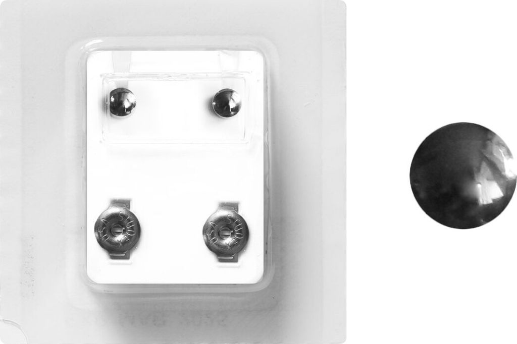 Erstohrstecker Chirurgenstahl Sterile Ohrstecker Knopfform Produktbild 