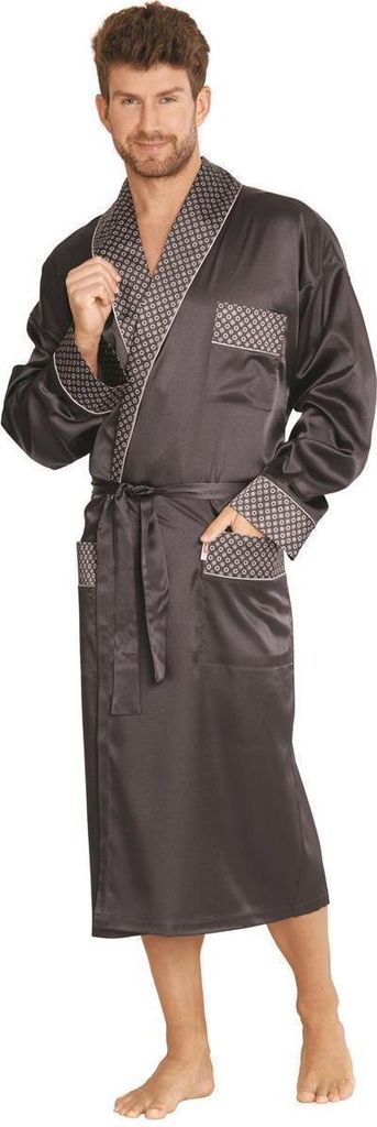FOREX Lingerie edler und hochwertiger Satin-Bademantel Produktbild 