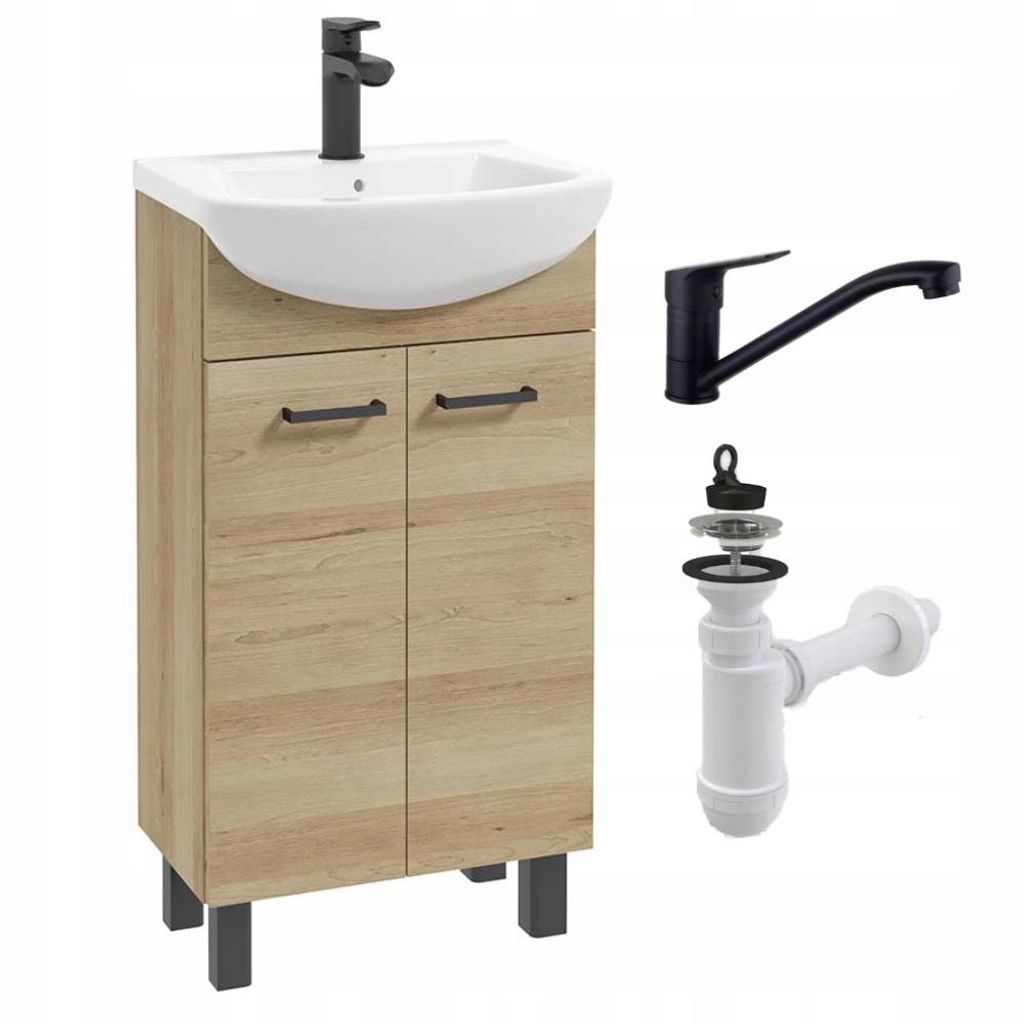 Stamar | Badezimmerschrank mit Waschbecken, Stehende, 45 Produktbild 