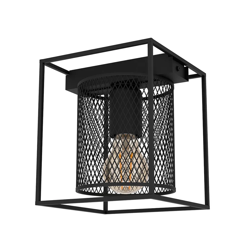 EGLO Catterick Plafoniera Acciaio Nero | Prezzo Top Stile Industrial