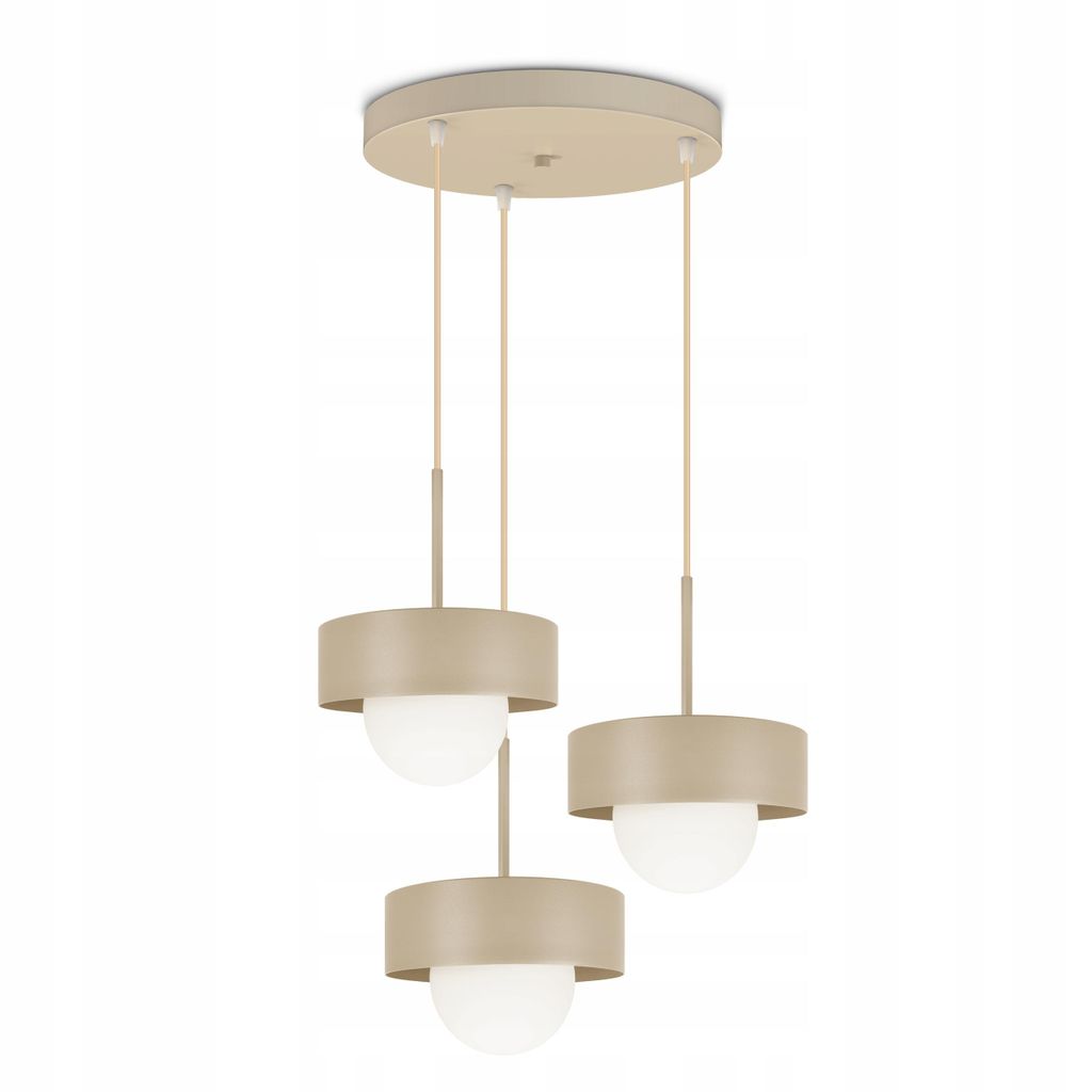 Luxolar - LED Pendelleuchte 3-flammig Beige-Grau G9 15W - Produktbild 