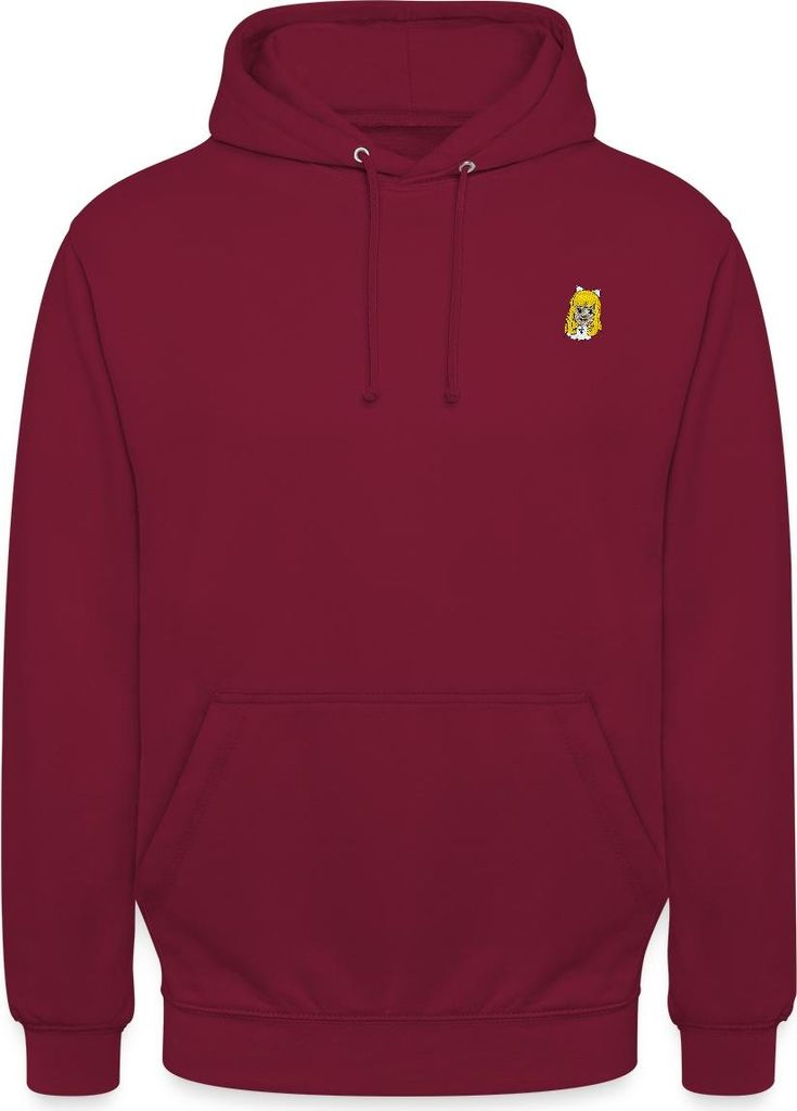 Spreadshirt Heidi Klara Portrait Stick Uni Hoodie, XL, Bordeaux