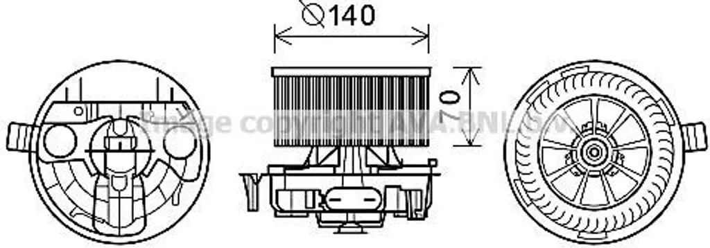 PRASCO RT8574 Moteur de Ventilateur Megane II - OE 7701055135 Qualité