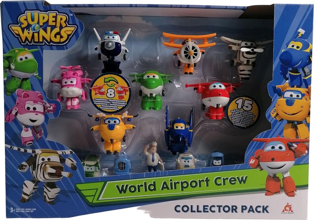 World Airport Collector Pack Transform-a-Bots 15pk Produktbild 