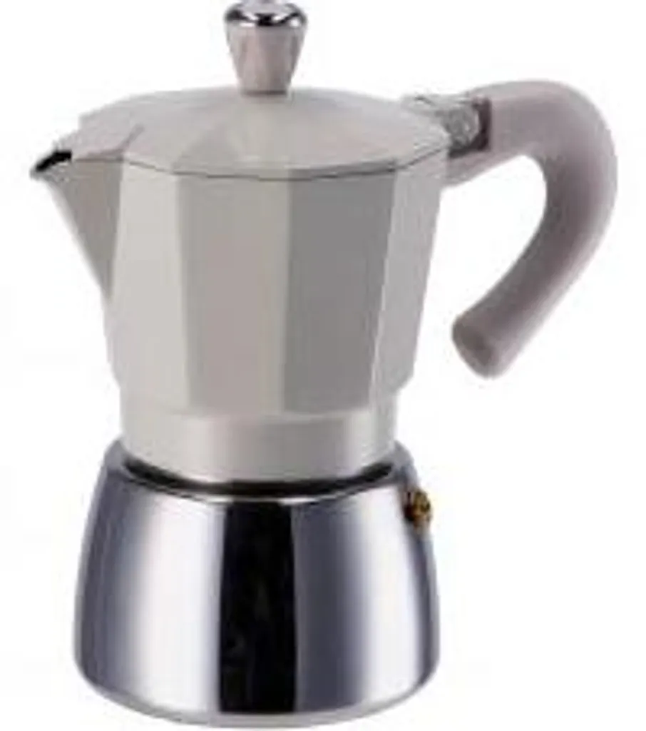 Caffettiera Induzione 6 Tazze Tortora in Alluminio - Espresso Perfetto