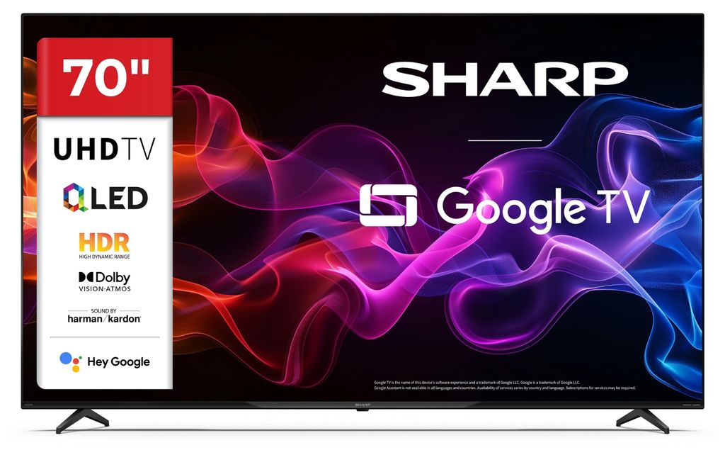 Telewizor Sharp 70HP5765E QLED 70 cali z Google TV, 4K UHD, Zdjęcie produktu 