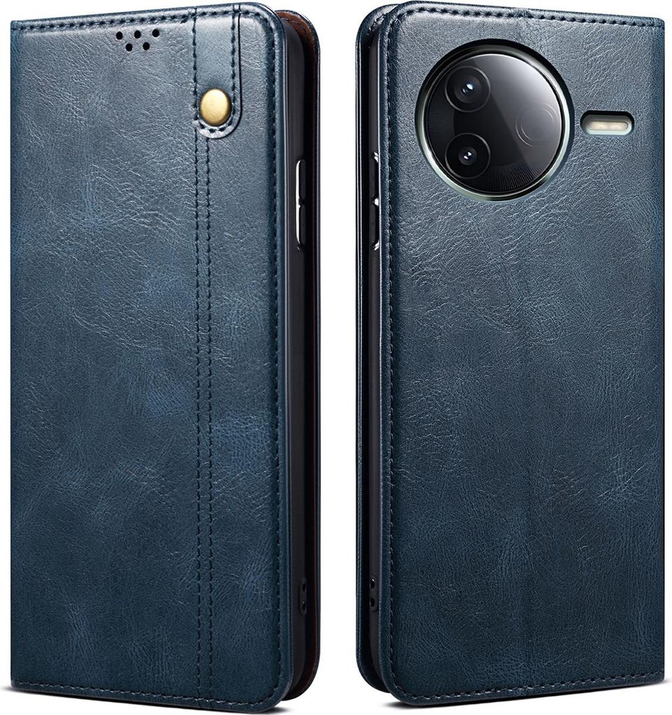 Hülle für Xiaomi Poco F7 Ultra/Redmi K80 Pro Leder Brieftasche Schutzhülle mit Standfunktion Blau