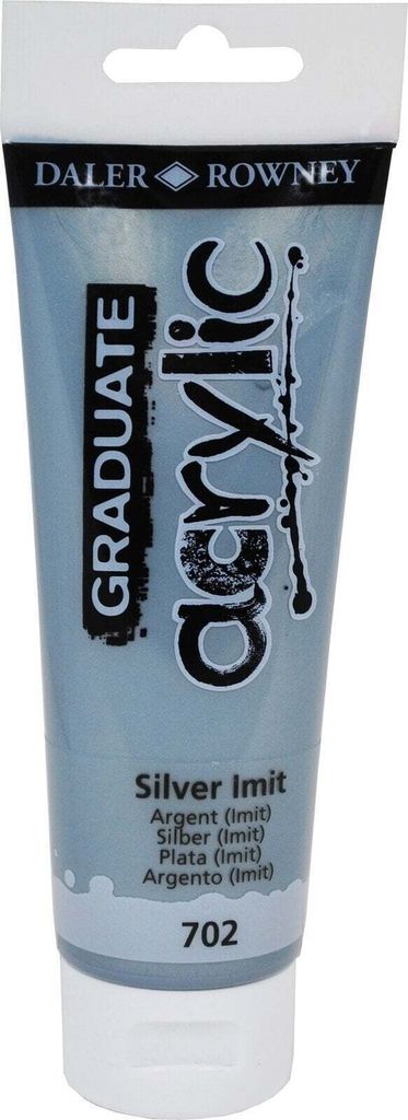 Daler Rowney Graduate Acrylfarbe, 120 ml, Silber
