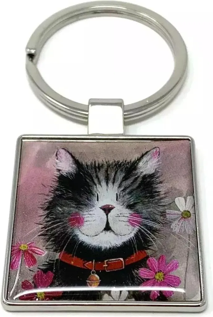 Portachiavi Gatto Baffuto K12 - Accessorio Design Minimal ed Elegante