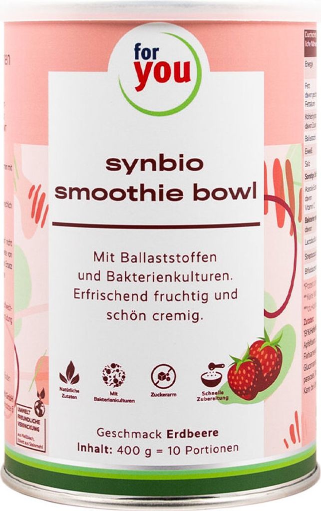 for you synbio smoothie bowl - Erdbeere Produktbild 