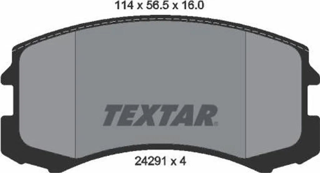 Jeu de plaquettes de frein à disque TEXTAR 2429101 - Compatible Lancer