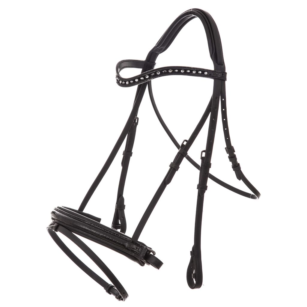 Imperial Riding Trensenzaum Di Layla Black-Black Croco, Größe:F/S