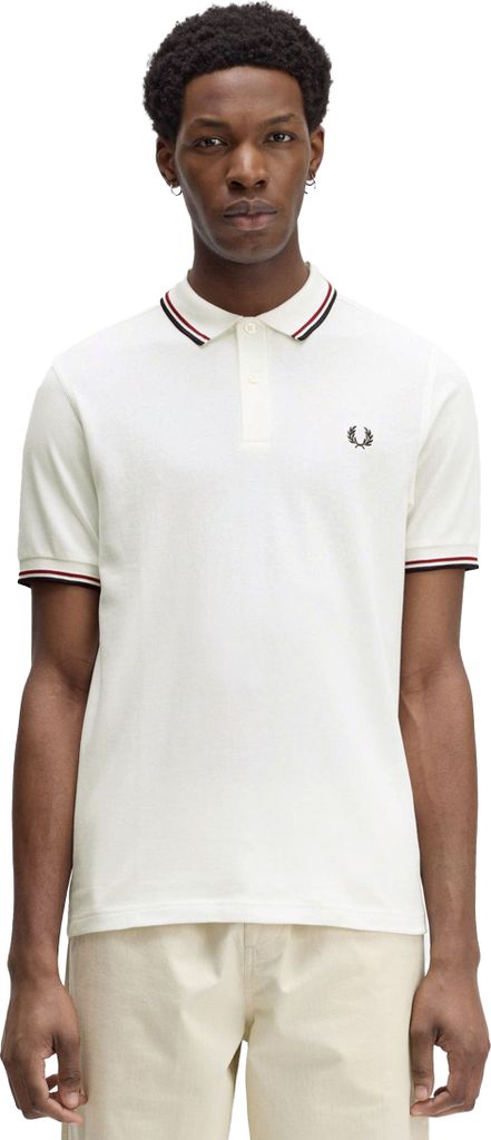 Fred Perry Twin Tipped Polo Weiß