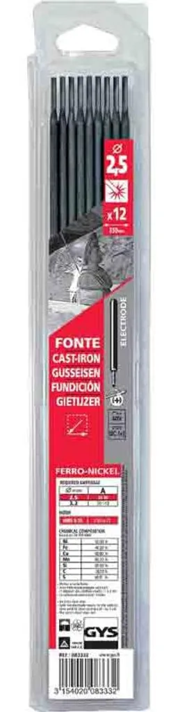Blister 12 Elettrodi Ghisa Bimetallici 2,5 mm - Qualità Professionale