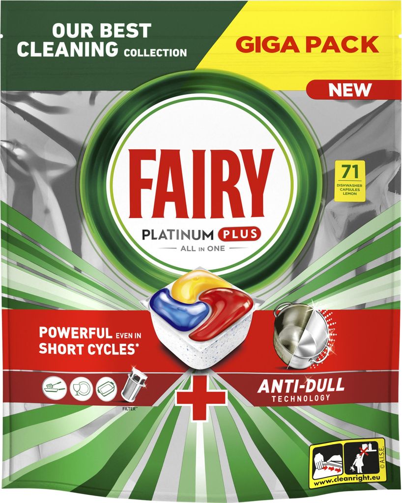 Fairy Platinum Plus All in One Zitrone - Spülmaschinen Tabs Produktbild 