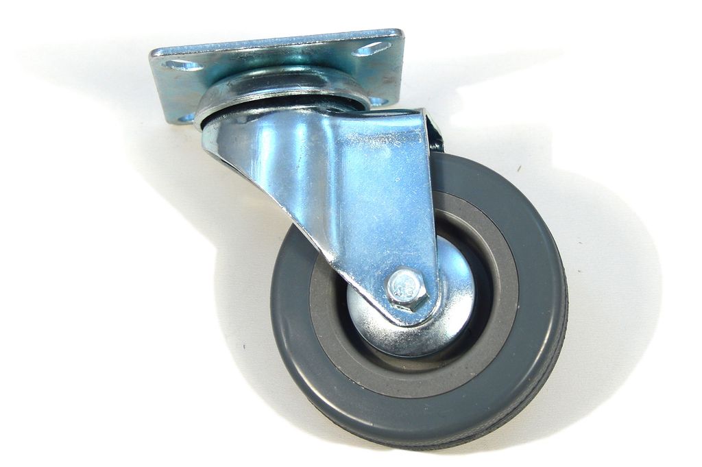 Möbelrolle Lenkrolle Bockrolle Industrierolle Transportrolle ohne Bremse, 75mm - 4 Stück