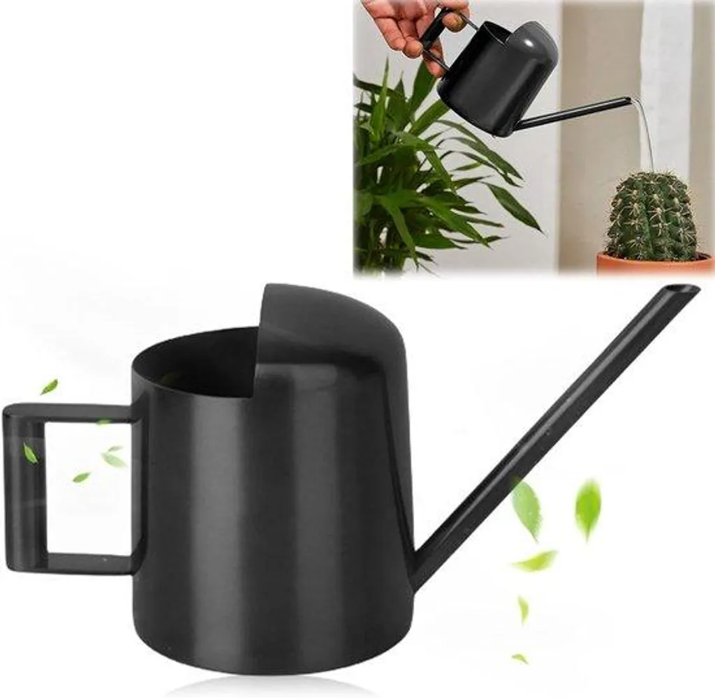 Petit arrosoir en métal à bec long 300 ml - Acier inoxydable durable