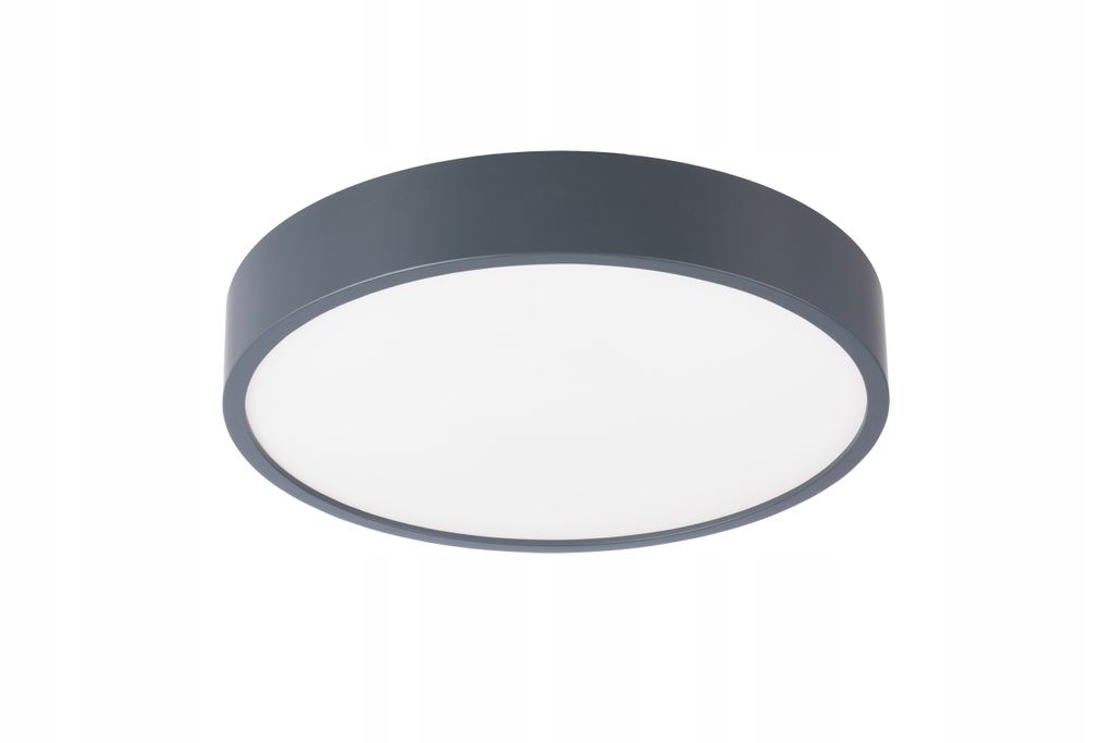 STOLARNIA PIKA Deckenlampe - Runde Holz Deckenleuchte Anthrazit 3xE27 (∅47 cm) - Modern Grau Lampe für Schlafzimmer, Wohnzimmer, Flur, Küche - ...