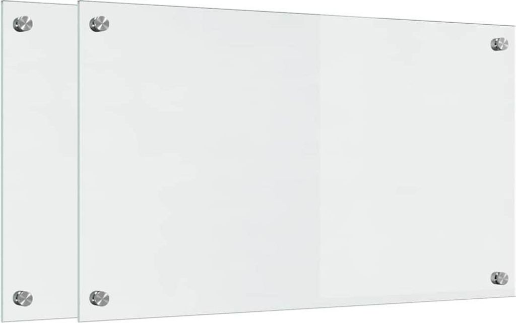 Küchenrückwand 2 pcs Transparent 70 x 40 cm Gehärtetes Glas