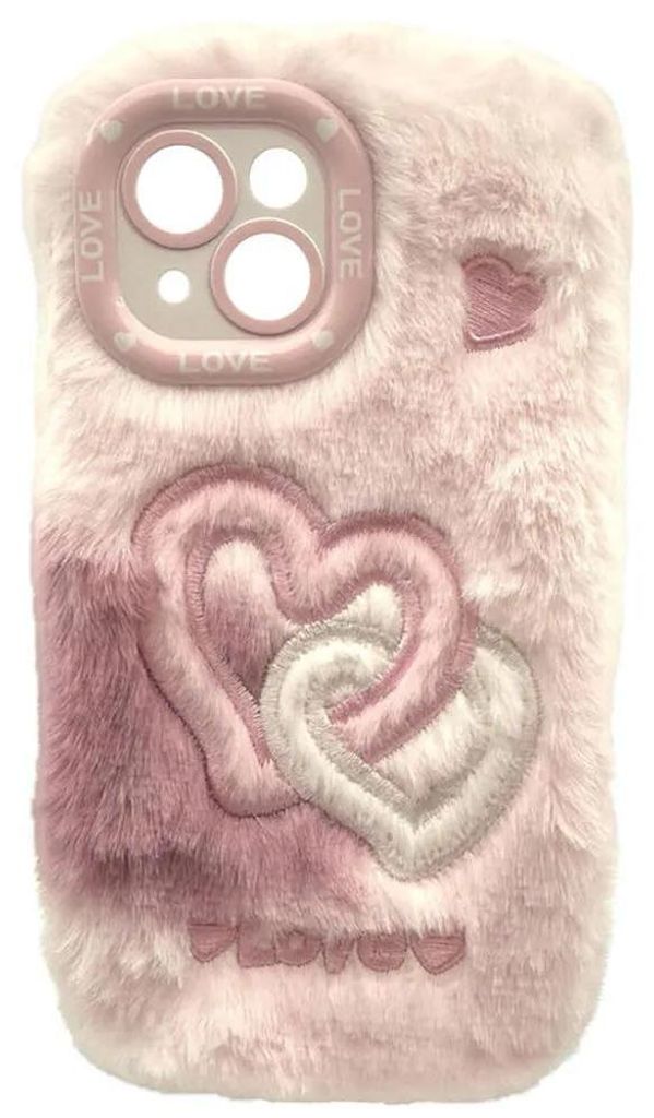 RealPower Flauschi 2.flauschige Handyhülle.weiss/rosa 15