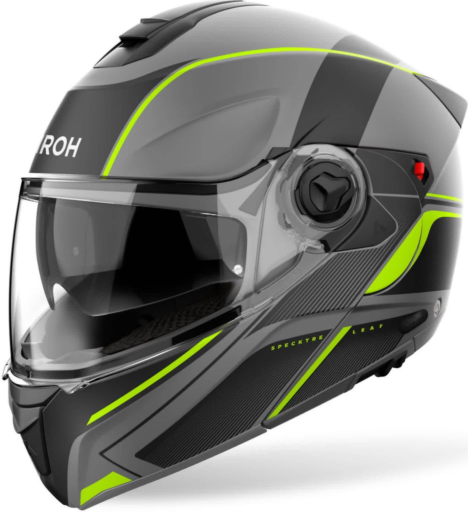 Modular Helm AIROH Specktre Leaf Gelbgrau Mattschwarz größe XL