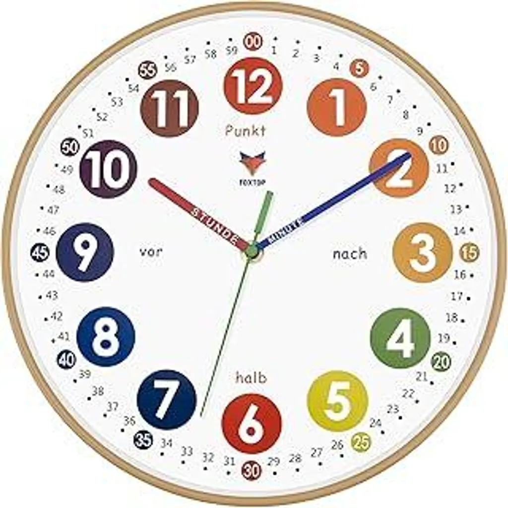 Foxtop Orologio Bambini 30cm Silenzioso: Il Maestro del Tempo a Casa Tua