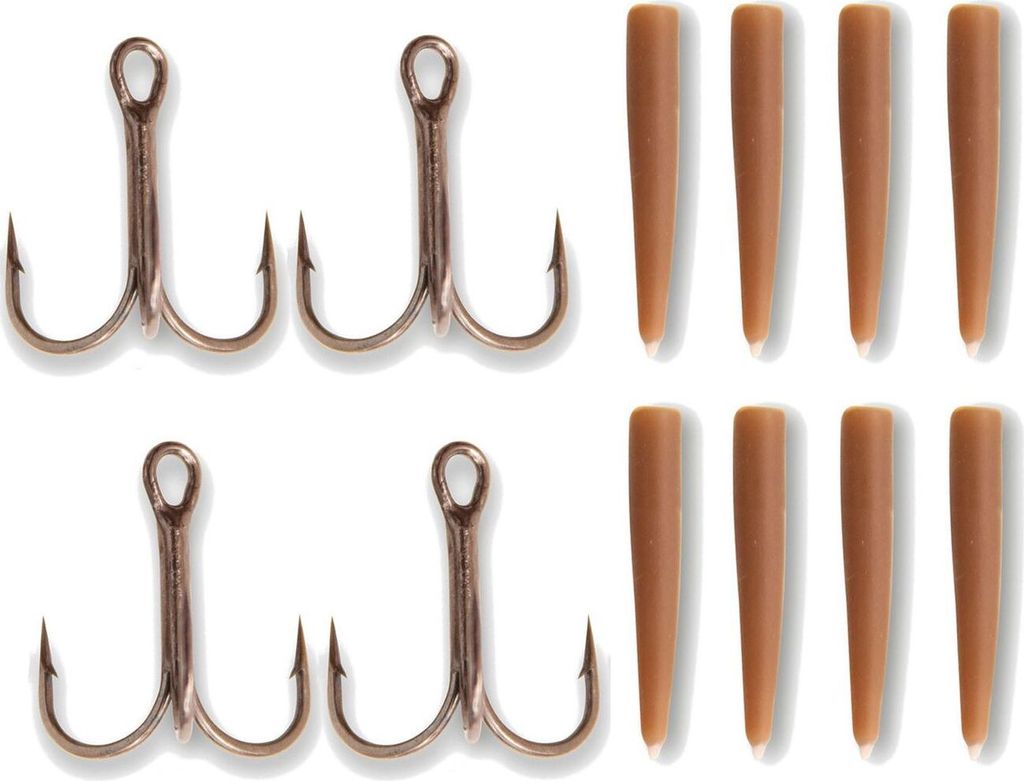 Quantum Mr Pike Rigging Kit - 4 Drillinge & 8 Sleeves, Produktbild 