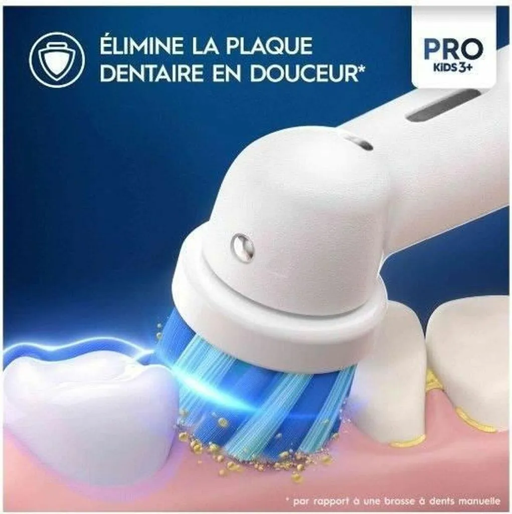 Recharge Oral-B 4 Unités avec poils souples et indicateur d'usure bleu