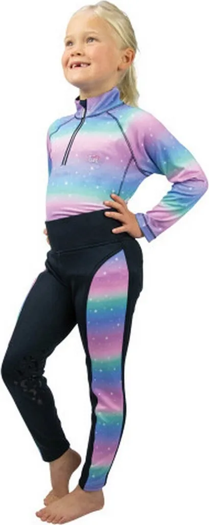 Leggings équitation fille Little Rider Dazzling Night BZ4778 Marine 158-164