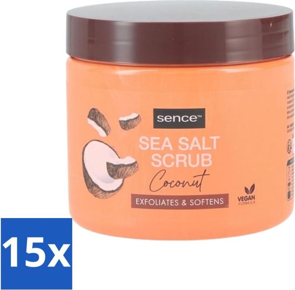 Sence - Kokosnuss - Körperpeeling - Pflegend - 500 g - Vorteilspack - 15 Stücke