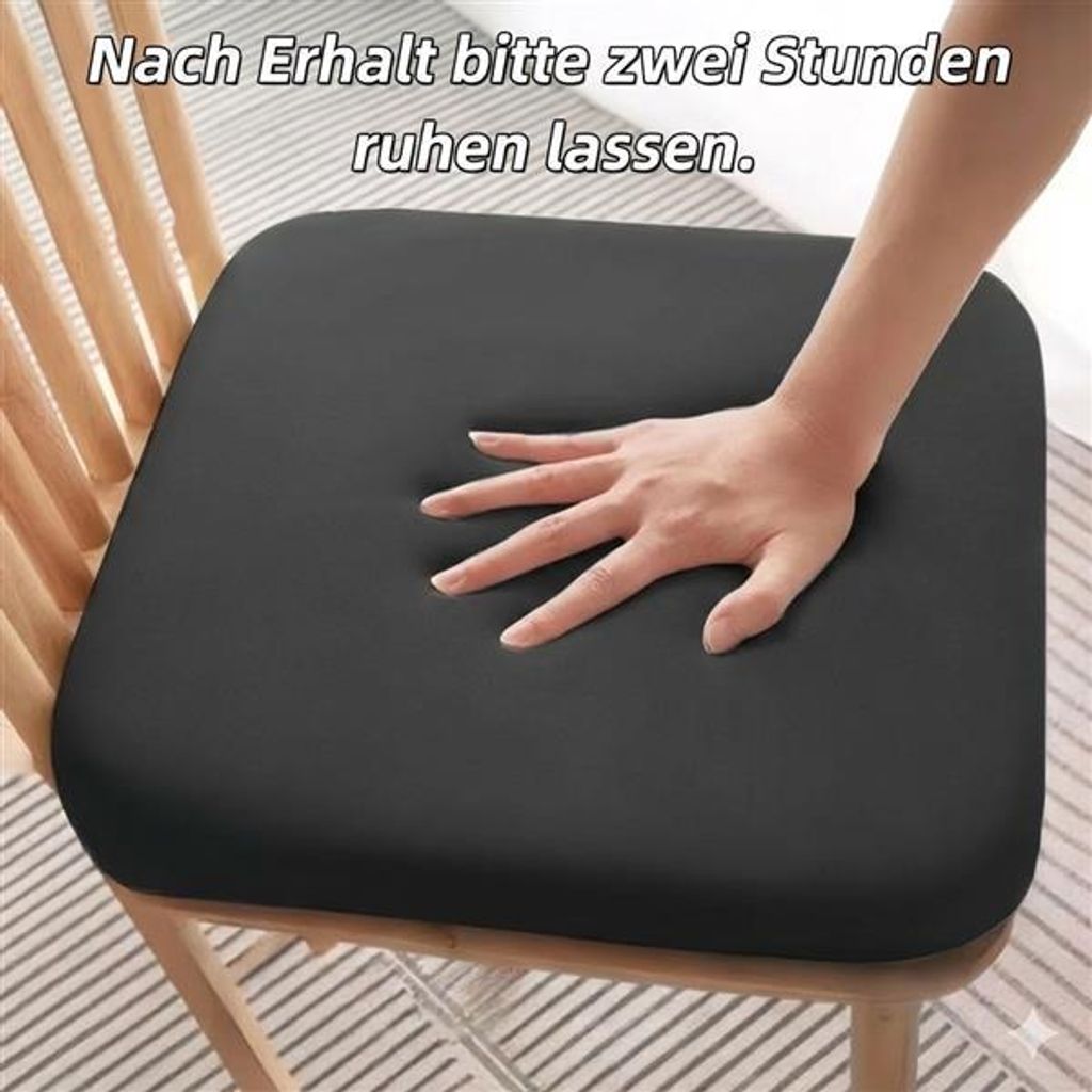 1 sedák z paměťové pěny, ergonomický, černý, polštář na Obrázek produktu 