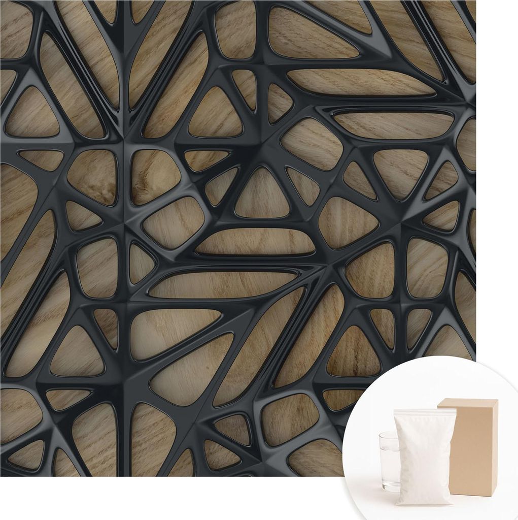 Fototapete - Wandbilder für Wohnzimmer - 250x250 cm - Dekorative Wandfolie - Modernes Design für Wanddekoration - Tapeten für Innenräume - Holz...