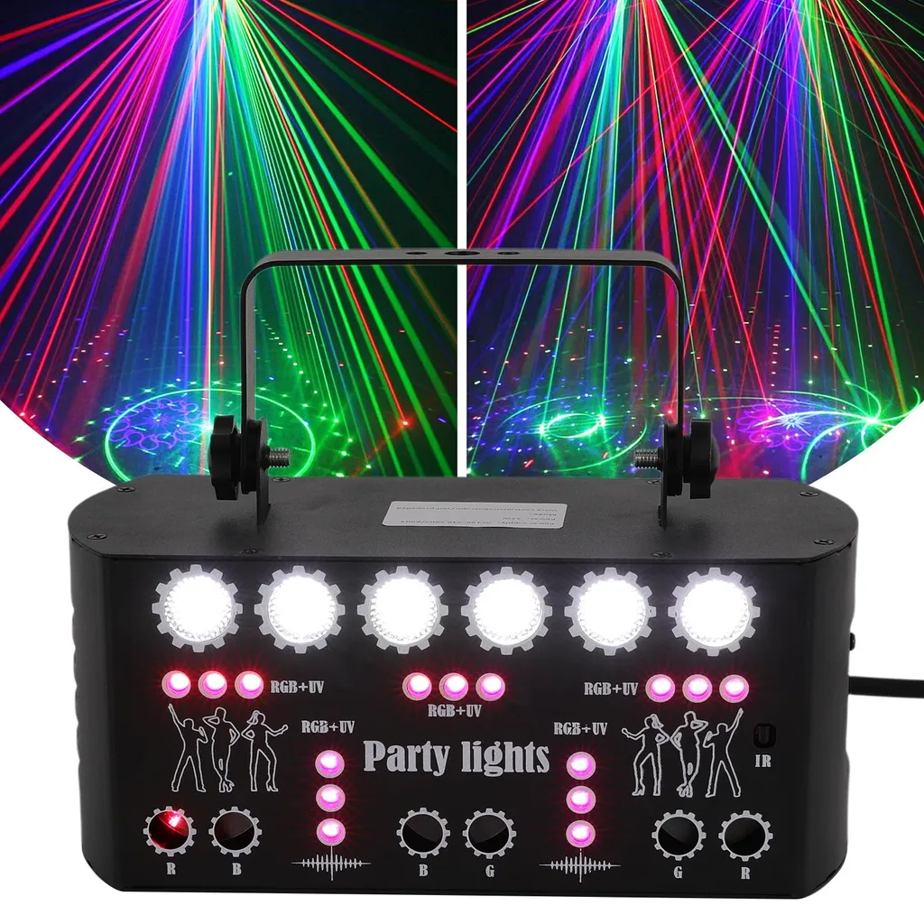Lumière Disco LED à Télécommande - Projecteur Soirée 27 Effets Noir - 4