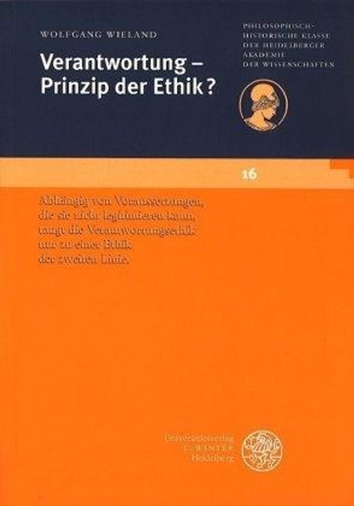 Verantwortung - Prinzip der Ethik?