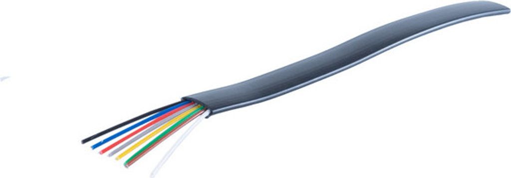 Telefonkabel 8-adrig flach schwarz 20m