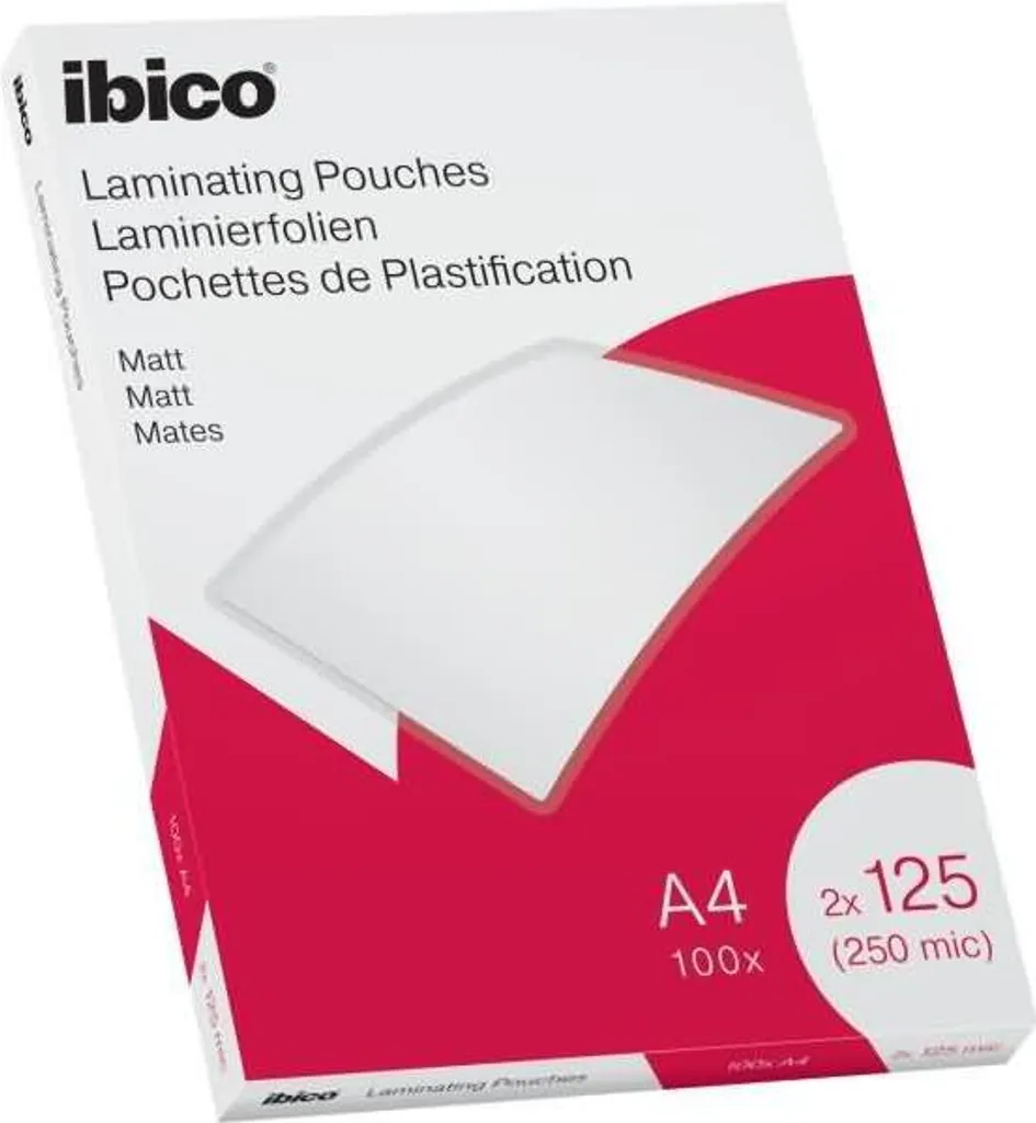 Film di Laminazione A4 125 Micron Opaco - 100 Pezzi Professionali