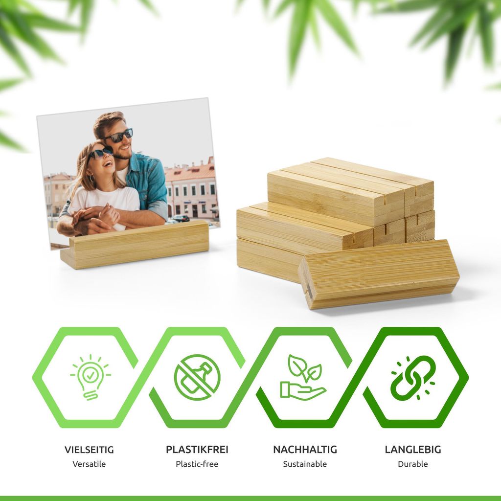 ECENCE 10 Stück Kartenhalter Holz, Tischkartenhalter aus Produktbild 3