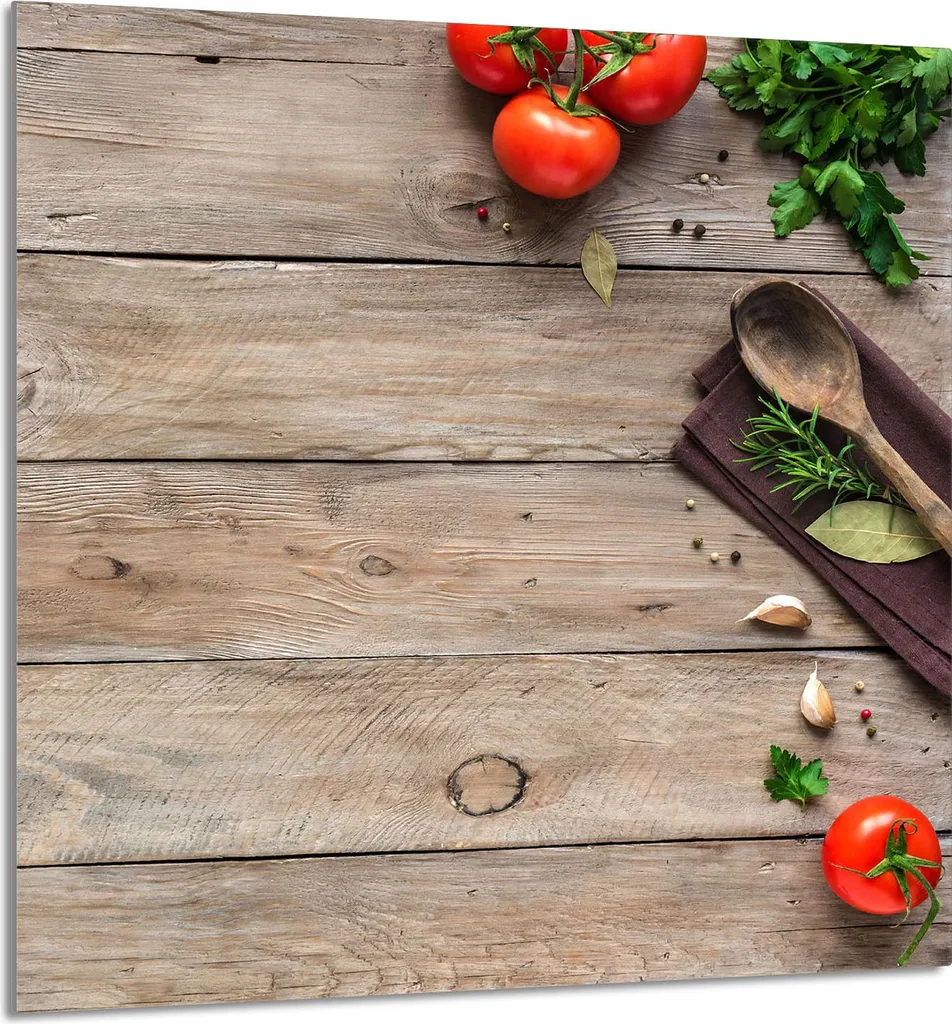 Pannello Vetro Cucina 60x65 cm Design Legno | Protezione e Stile