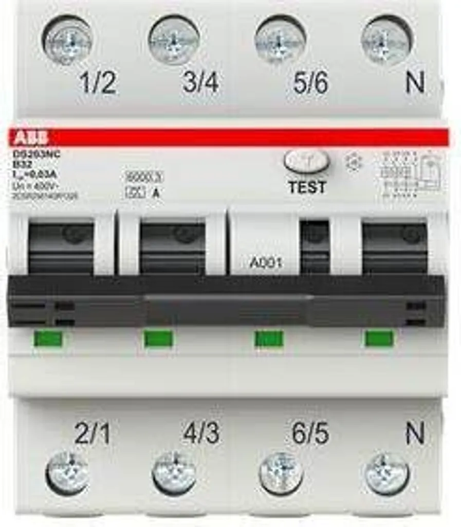 Interrupteur différentiel magnétothermique DS203NCA B32 30mA 4P