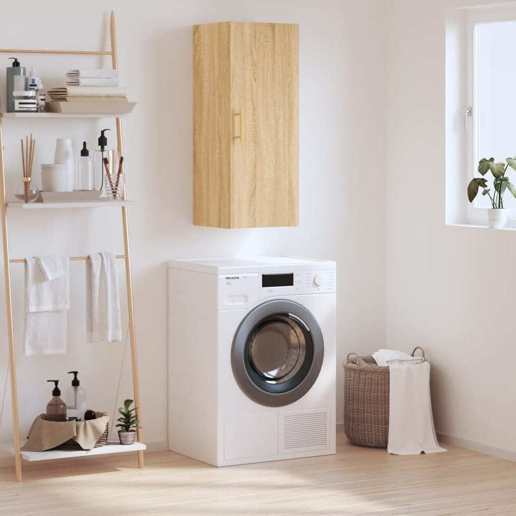 The Living Store Wandschrank Sonoma-Eiche 34,5x34x90 cm