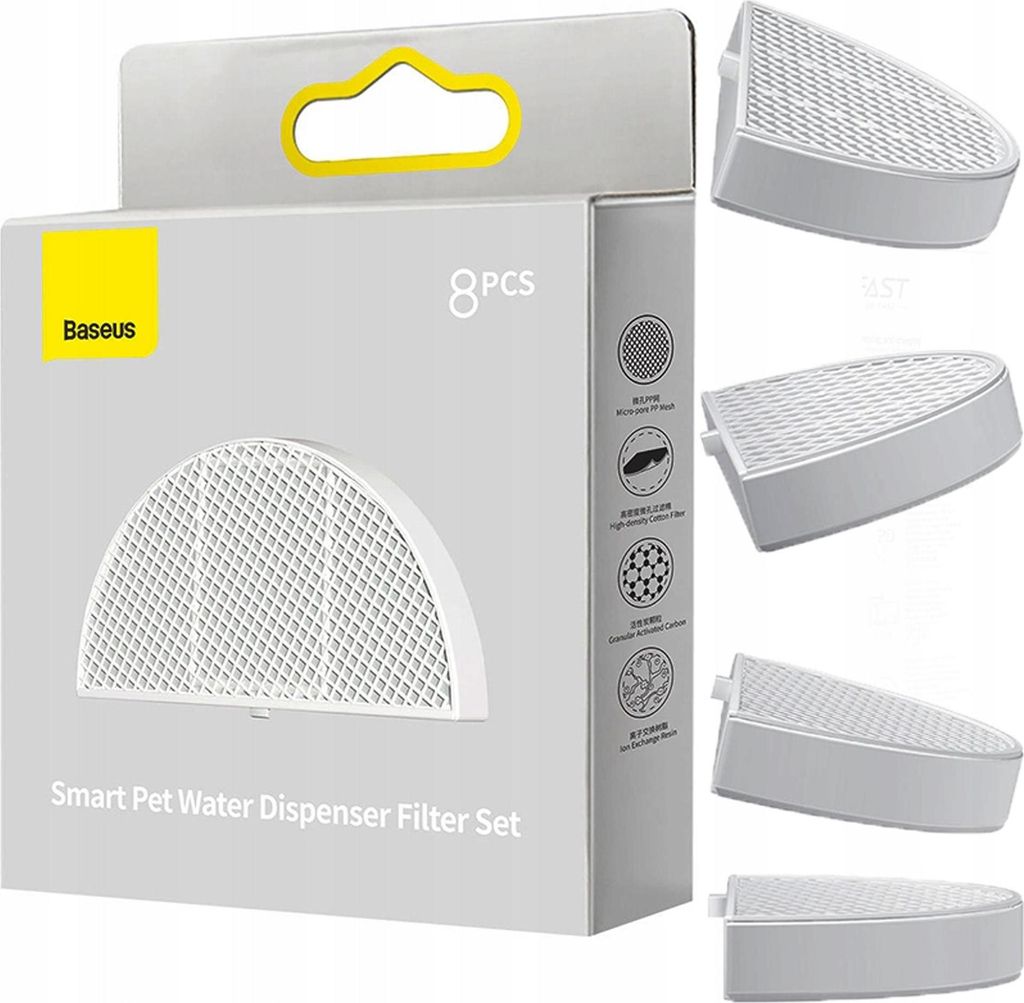 Baseus Filterset für Smart Feeder (8 Stk.) weiß Immagine del prodotto 