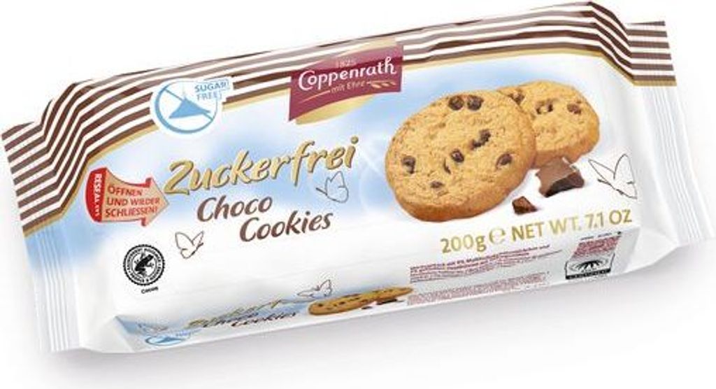 Coppenrath Zuckerfrei Choco Cookies 200g Produktbild 
