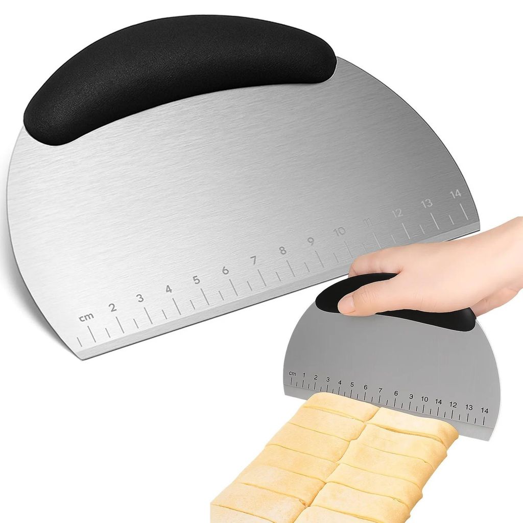 Teigschaber Tortenspachtel Kuchenschaber 16 cm Edelstahl Tortendekorierer mit Skala