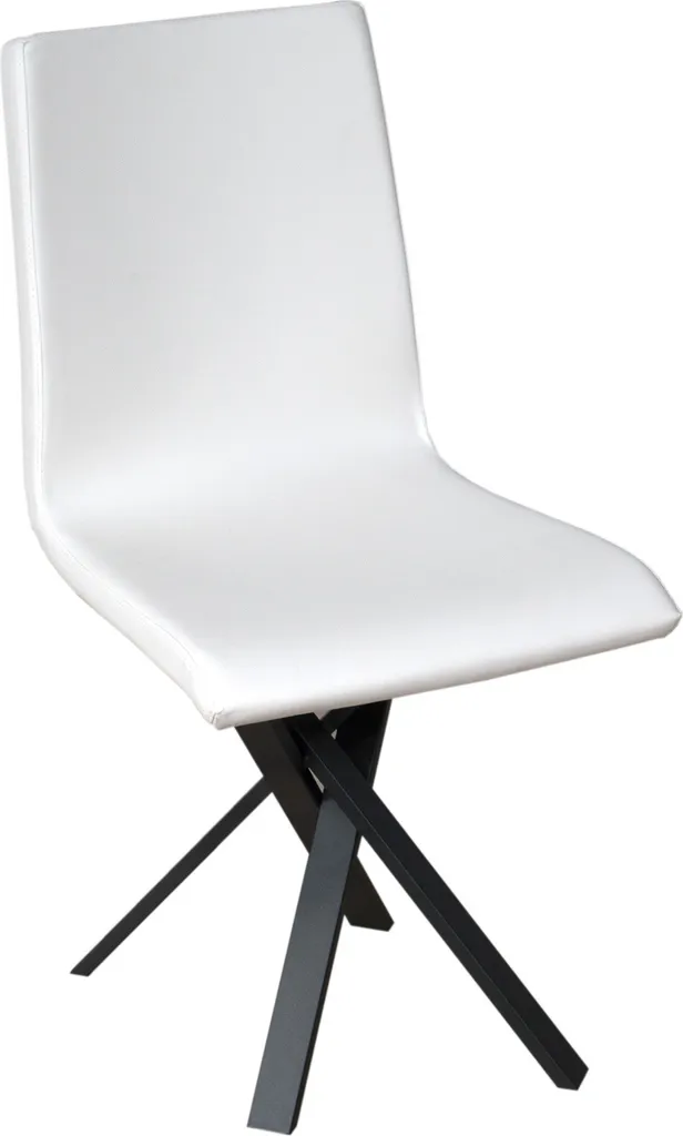 Chaise de salle à manger Aury avec coussin et pieds anthracite Volantis