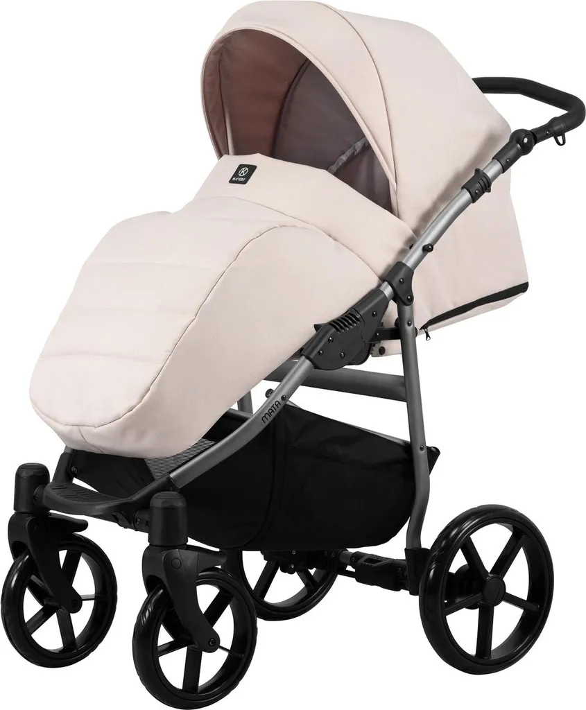 Kunert MATA Poussette 2en1 Rose avec Châssis Graphite Confortable