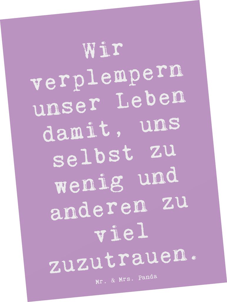 Mr. & Mrs. Panda Postkarte Spruch Leichtigkeit und Produktbild 