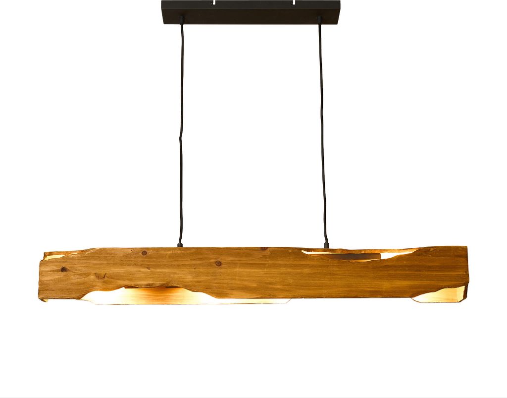 Pendelleuchte Venus aus Echtholz,rustikale Form,4 flammig 4xE27 max.15Watt,