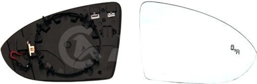 Miroir de rétroviseur extérieur droit pour Golf 7 - Verre de remplacement