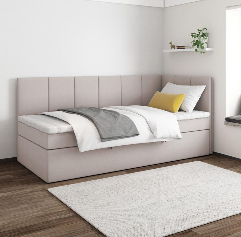 Boxspringbett POLA 90x200 cm, T25 Topper, Kinderbett, Produktbild 
